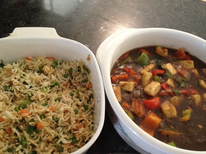 Perfect Fried Rice and Chilli Paneer :D