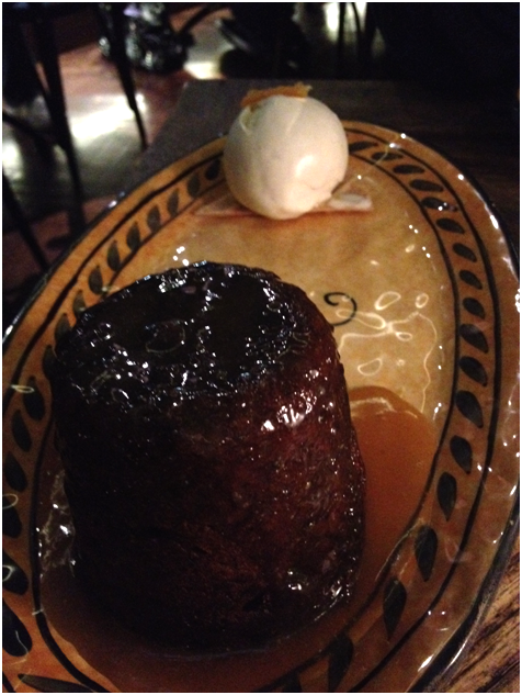 Dolci: Sticky Date ($15) - sticky date pudding glazed w/ hot butterscotch, cream & vanilla gelato