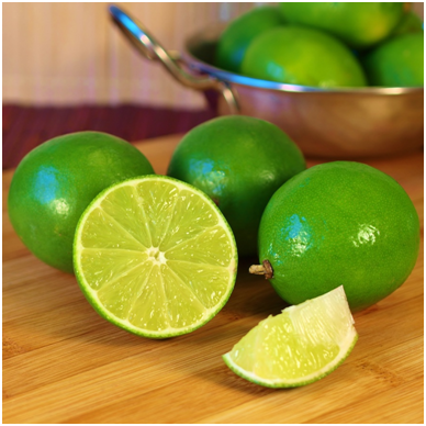 Fresh picked bright green juicy limes.  Just the right amount of sour for the dish