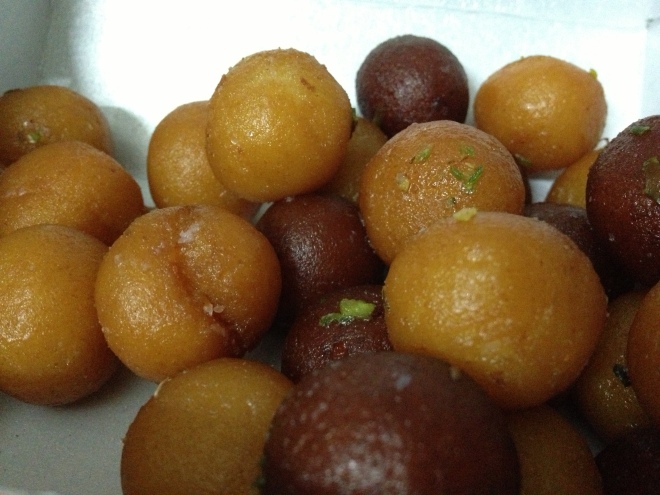 Gulab Jamun And Kala Jamun - brothers where one was a little more deep fried than the other but both equal in exceptional tastiness!